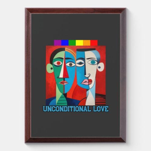 unconditional love pride month lgbtq award plaque