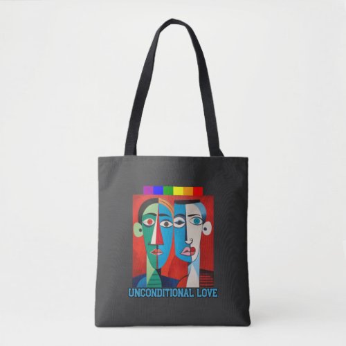 unconditional love pride month lgbtq tote bag