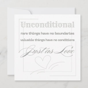 Unconditional Love Quote  Invitation