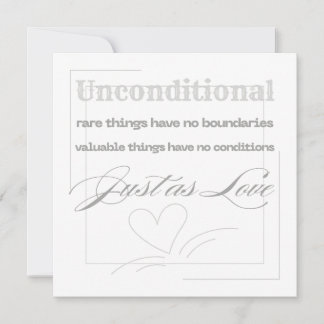 Unconditional Love Quote Invitation