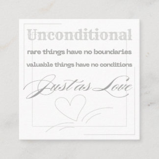 Unconditional Love Quote Loyalty Card