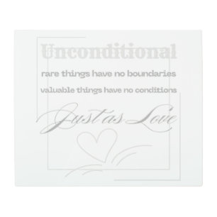 Unconditional Love Quote Metal Print