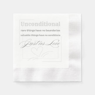 Unconditional Love Quote Napkins