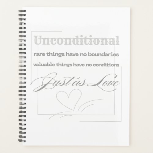 Unconditional Love Quote Planner