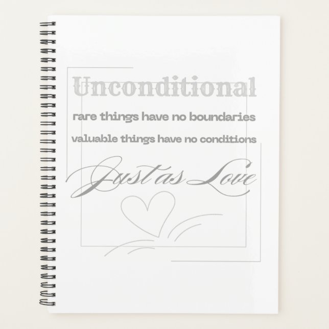 Unconditional Love Quote Planner (Front)