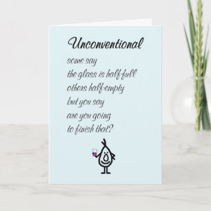 Unconventional - A Funny Thinking Of You Poem Card