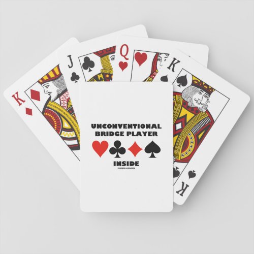 Unconventional Bridge Player Inside Card Suits