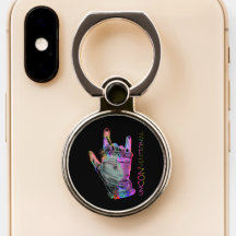 Unconventional Rock Phone Ring Holder