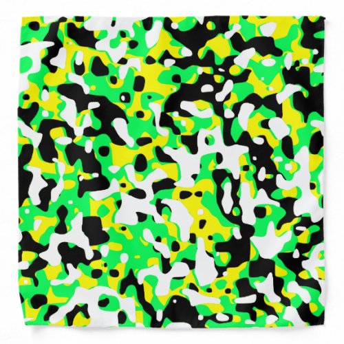 Uncovered Camouflage Neon Green Bandana
