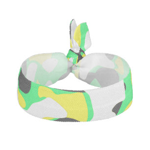 Uncovered Camouflage Neon Green Hair Tie