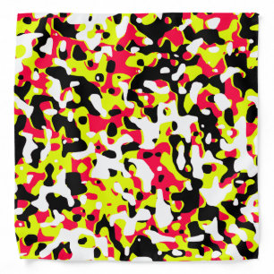 Uncovered Camouflage Neon Yellow Bandana
