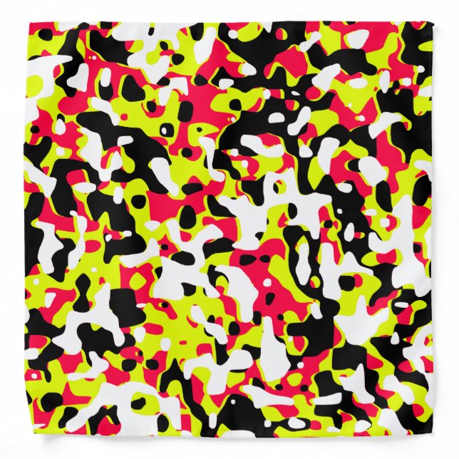 Uncovered Camouflage Neon Yellow Bandana (Front)