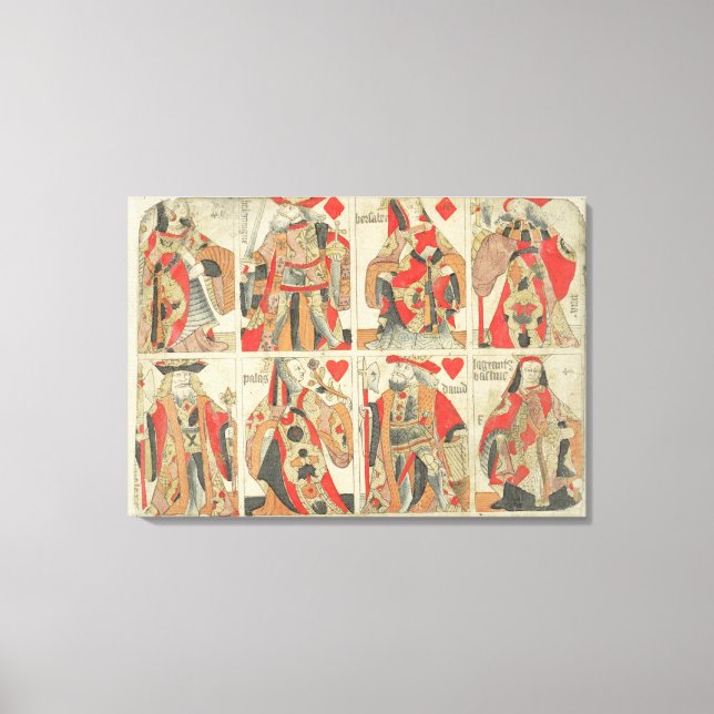 Uncut Playing Cards, Late 18th century Canvas Print (Front)