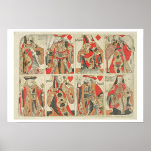 Uncut Playing Cards, Late 18th century Poster