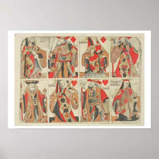 Uncut Playing Cards, Late 18th century Poster (Front)