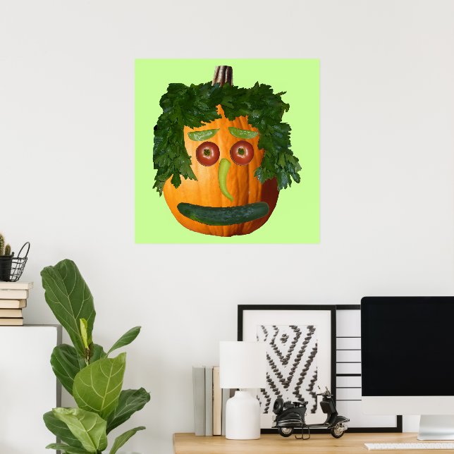 Uncut Pumpkin Face Poster (Home Office)
