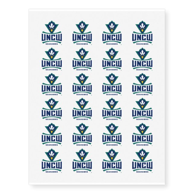 UNCW Seahawks Temporary Tattoos (Front)