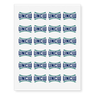 UNCW Wordmark Temporary Tattoos