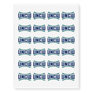 UNCW Wordmark Temporary Tattoos