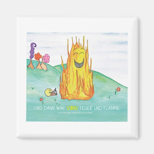 ...und dann war Vibhu Feuer und Flamme - Buchcover Magnet (Front)