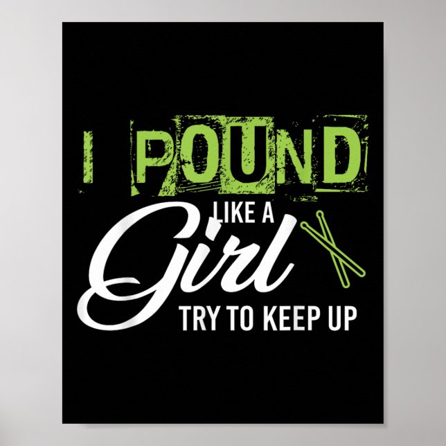 Und Like A Girl Try To Keep Up Workout  Poster (Front)