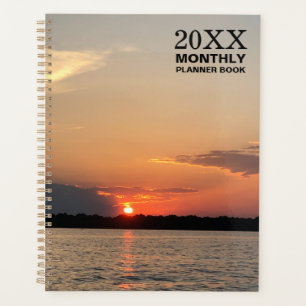 Undated Monthly Sunset Planner Book