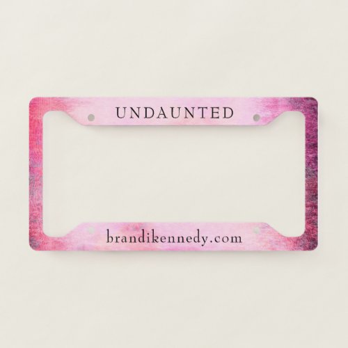 Undaunted License Plate Frame