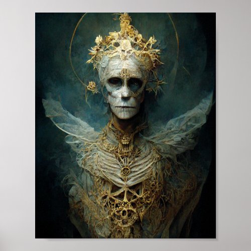 Undead Archangel Dark Gothic Fantasy Art Poster