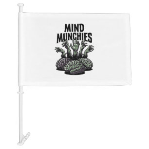 Undead Brain Feast Vintage Zombie Hands Horror Shi Car Flag