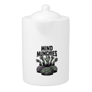 Undead Brain Feast Vintage Zombie Hands Horror Shi Teapot
