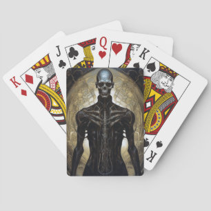 Undead Cyborg Sci-Fi Horror Art Poker Cards