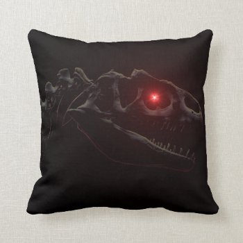 Undead Dinosaur Throw Pillow by lucidreality at Zazzle