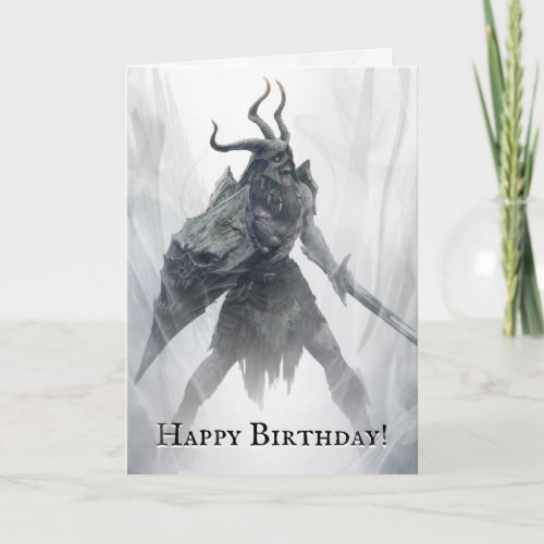 Undead Draugr Warrior Birthday Card