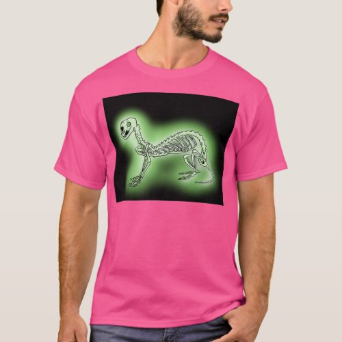 Undead Glowing Ferret Long  T_Shirt