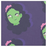 undead halloween zombie woman monster bride fabric