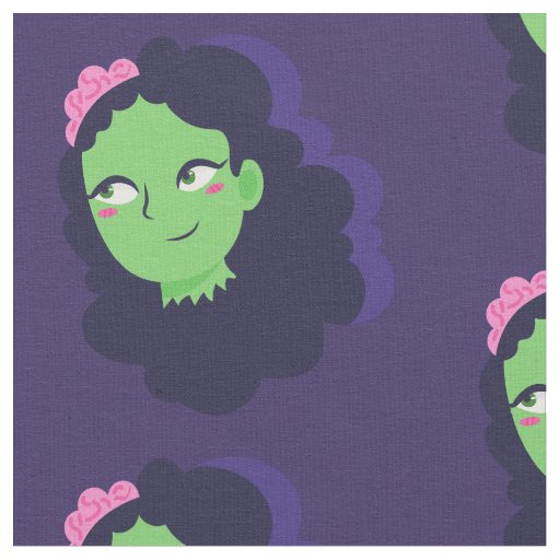 undead halloween zombie woman monster bride fabric