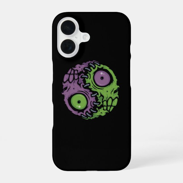 Undead Harmony: Zombie Yin Yang Symbol iPhone Case (Back)
