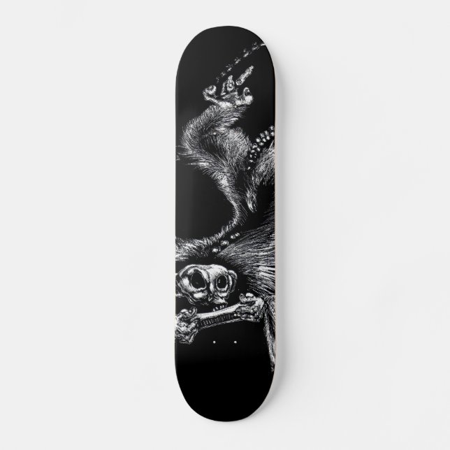 Undead Monkey with Harmonica Skateboard Deck (Front)
