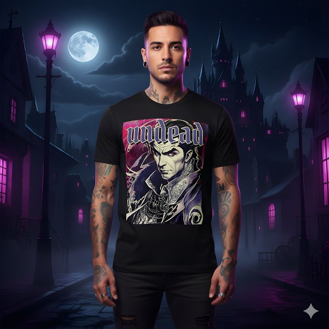 Undead Retro Gothic Vampire T-Shirt (Creator Uploaded)