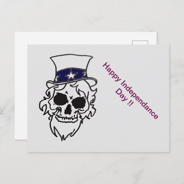 Undead Sam Greetings Holiday Postcard (Front/Back)