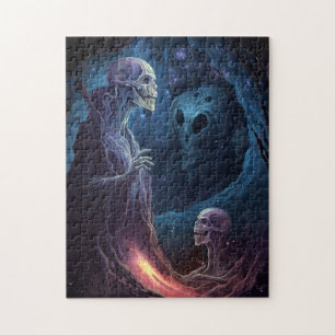 Undead Skeleton Creatures Horror Art Jigsaw Puzzle