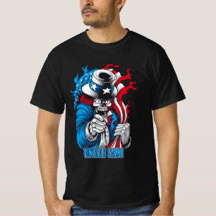 Undead Uncle Sam – A Patriotic Halloween Twist T-Shirt