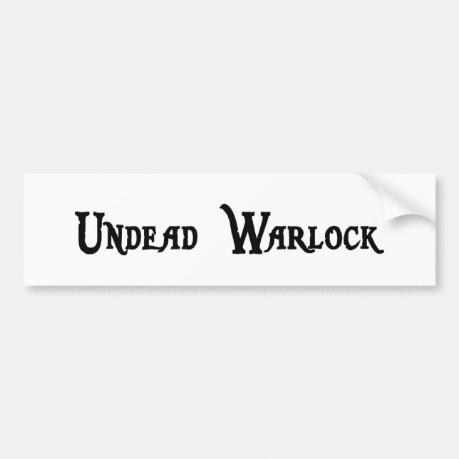 Undead Warlock Bumper Sticker (Front)
