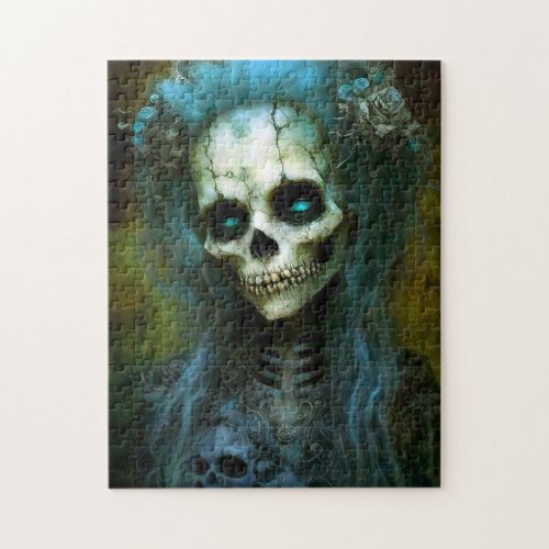 Undead Woman Skeleton Horror Jigsaw Puzzle
