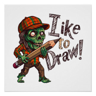 Undead Zombie Artistry Poster