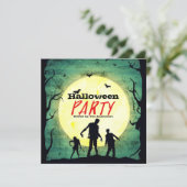 Undead Zombies Zombie Halloween Party Invitation (Standing Front)