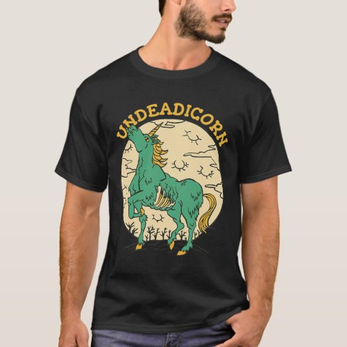 Undeadicorn Unicorn Zombie Werewolf Halloween T_Shirt