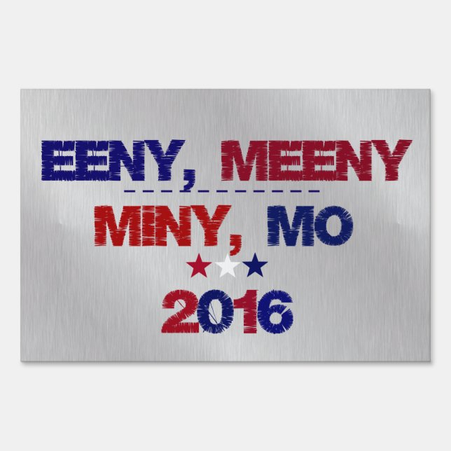Undecided 2016  Funny Election Yard Sign (Front)