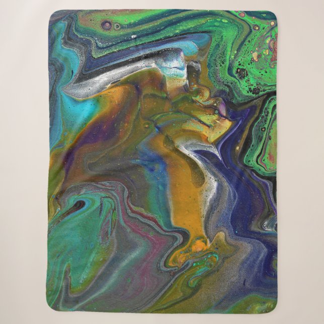 Undecided 3 Colorful Abstract Blanket (Front)