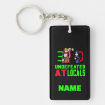 Undefeated At Locals Personalized Keychain